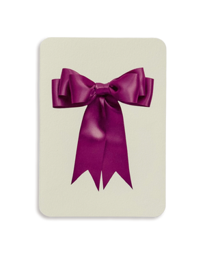 Fuchsia Bow Greeting Card