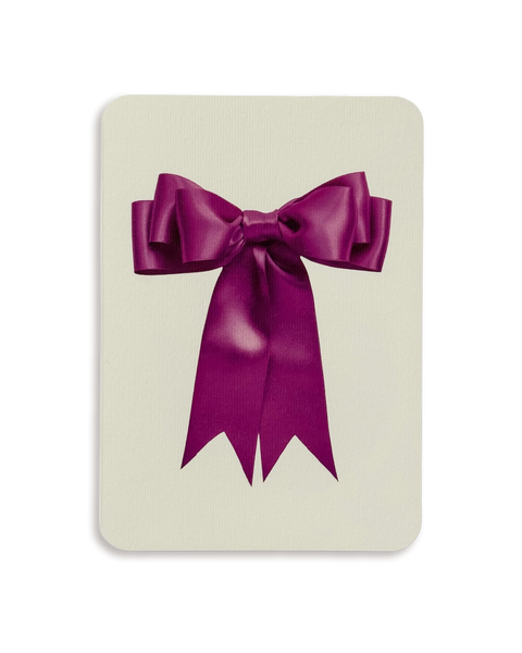Fuchsia Bow Greeting Card