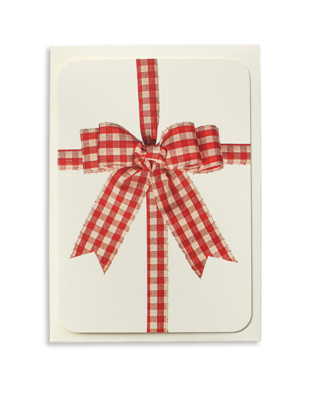 Gingham Bow Greeting Card