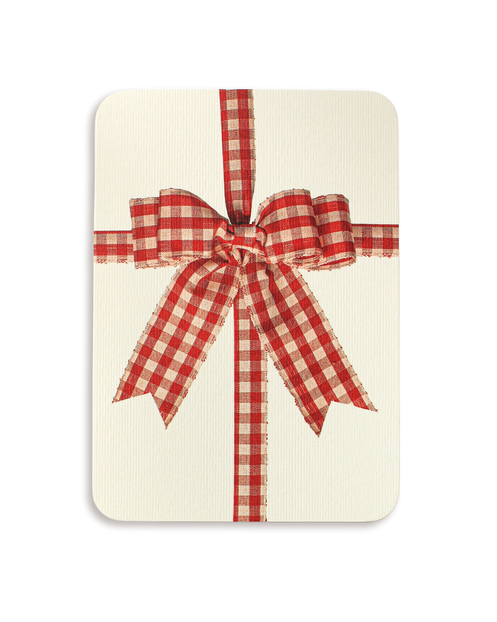 Gingham Bow Greeting Card