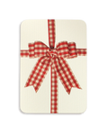 Gingham Bow Greeting Card
