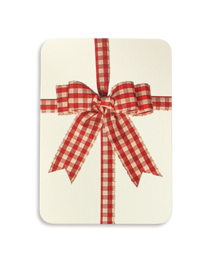 Gingham Bow Greeting Card