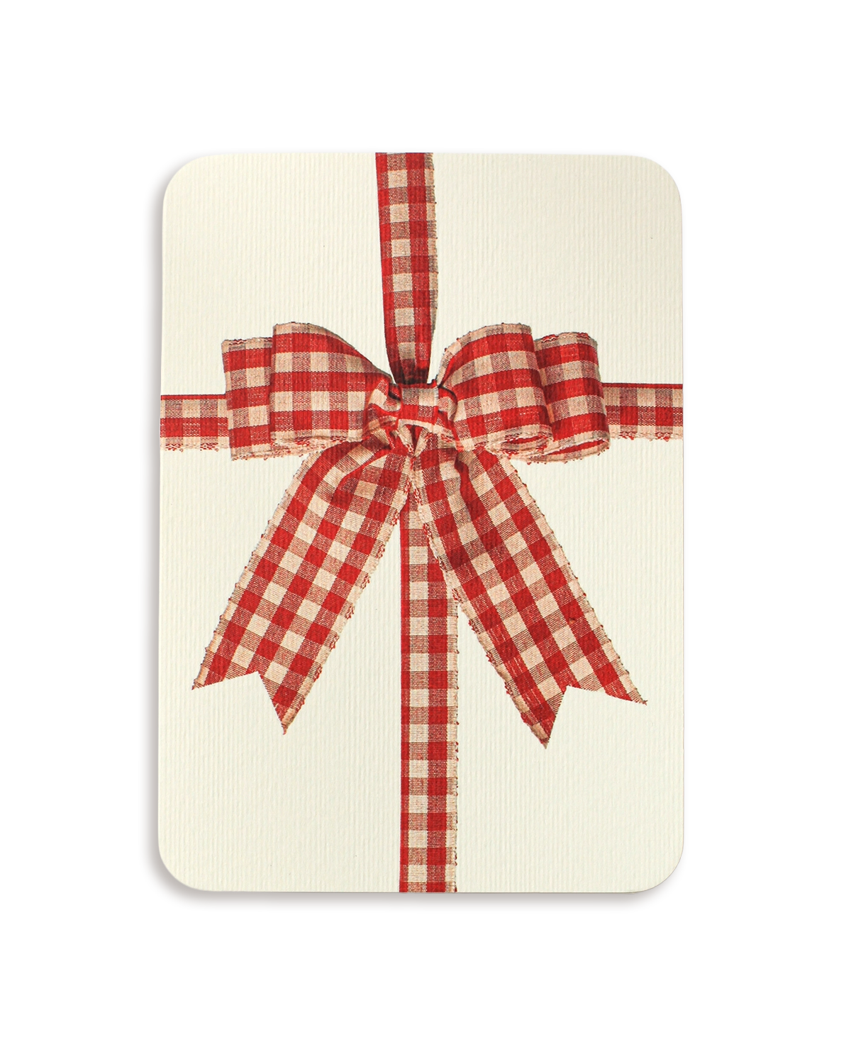 Gingham Bow Greeting Card