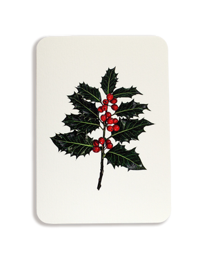 Christmas Holly Greeting Card