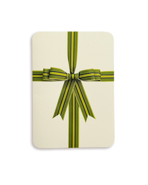 Green Bow Greeting Card
