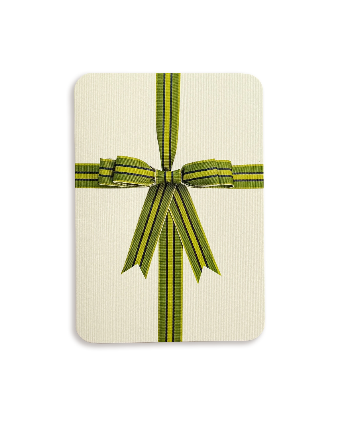 Green Bow Greeting Card