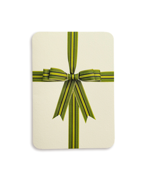 Green Bow Greeting Card