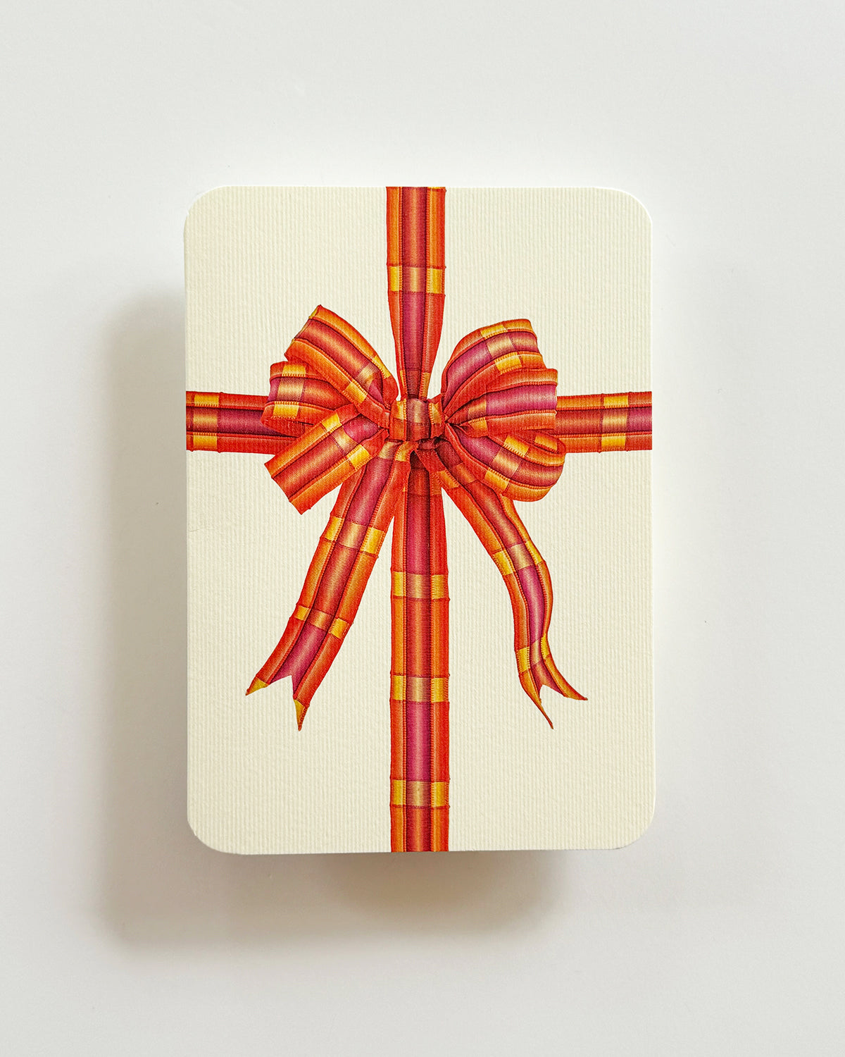 Orange & Pink Bow Greeting Card