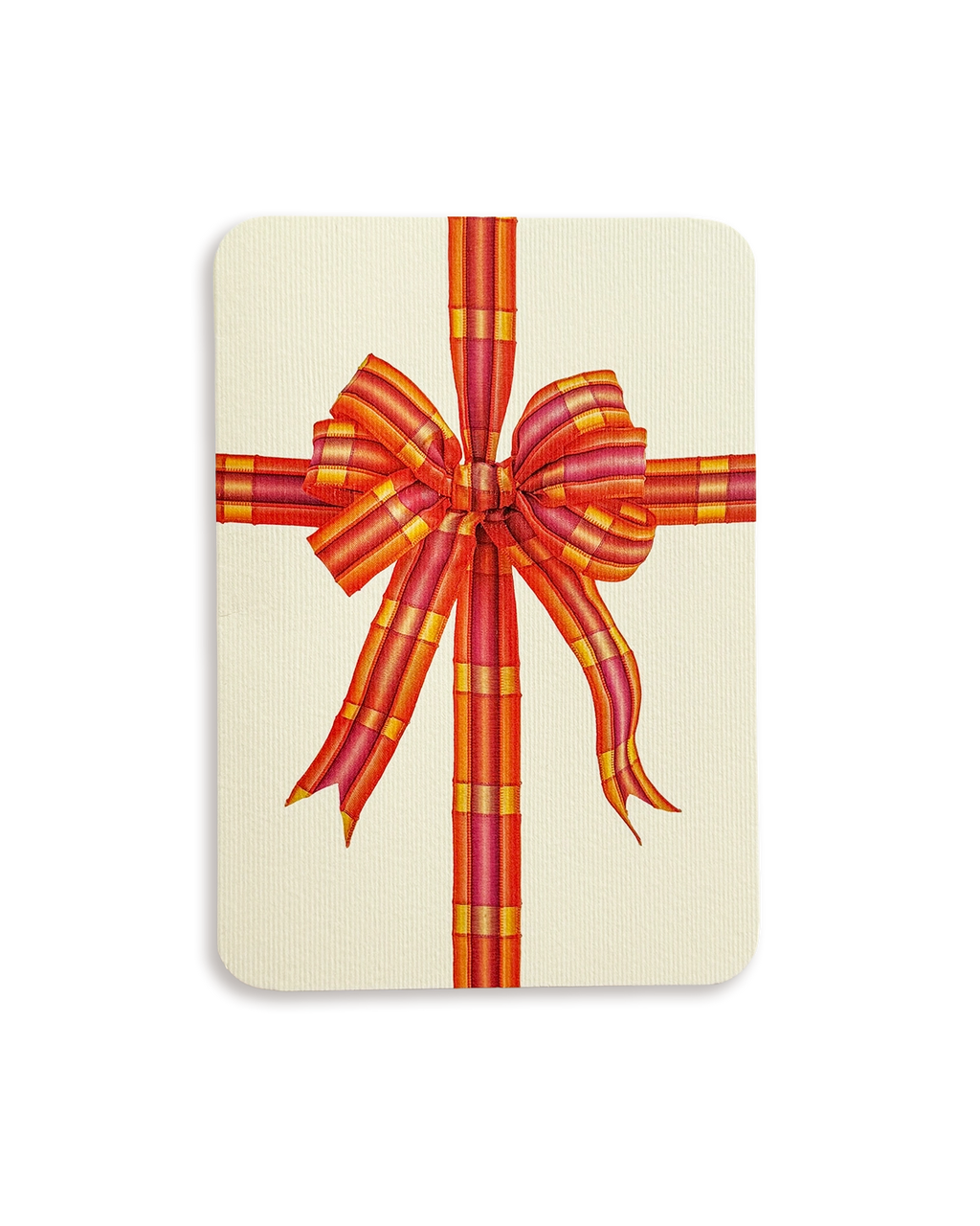 Orange & Pink Bow Greeting Card