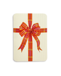Orange & Pink Bow Greeting Card