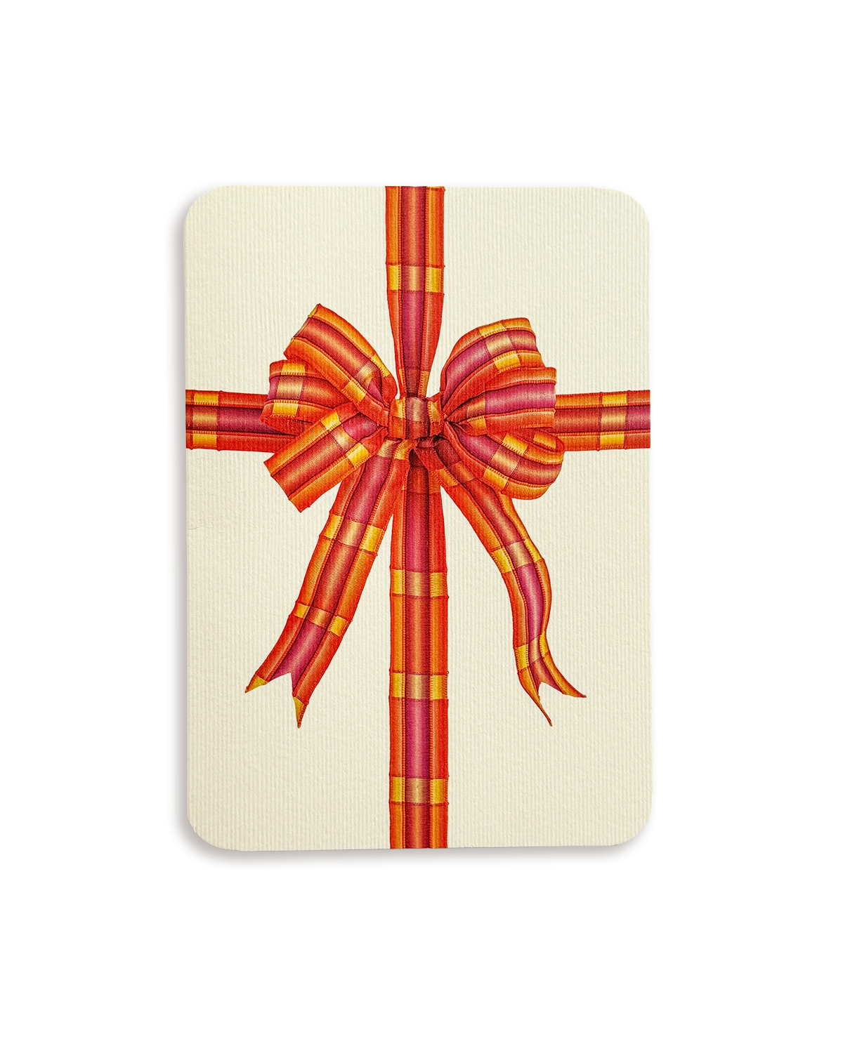 Orange & Pink Bow Greeting Card