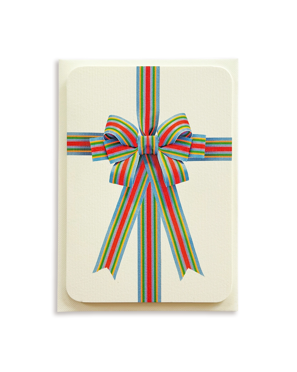 Candy Stripe Bow Greeting Card