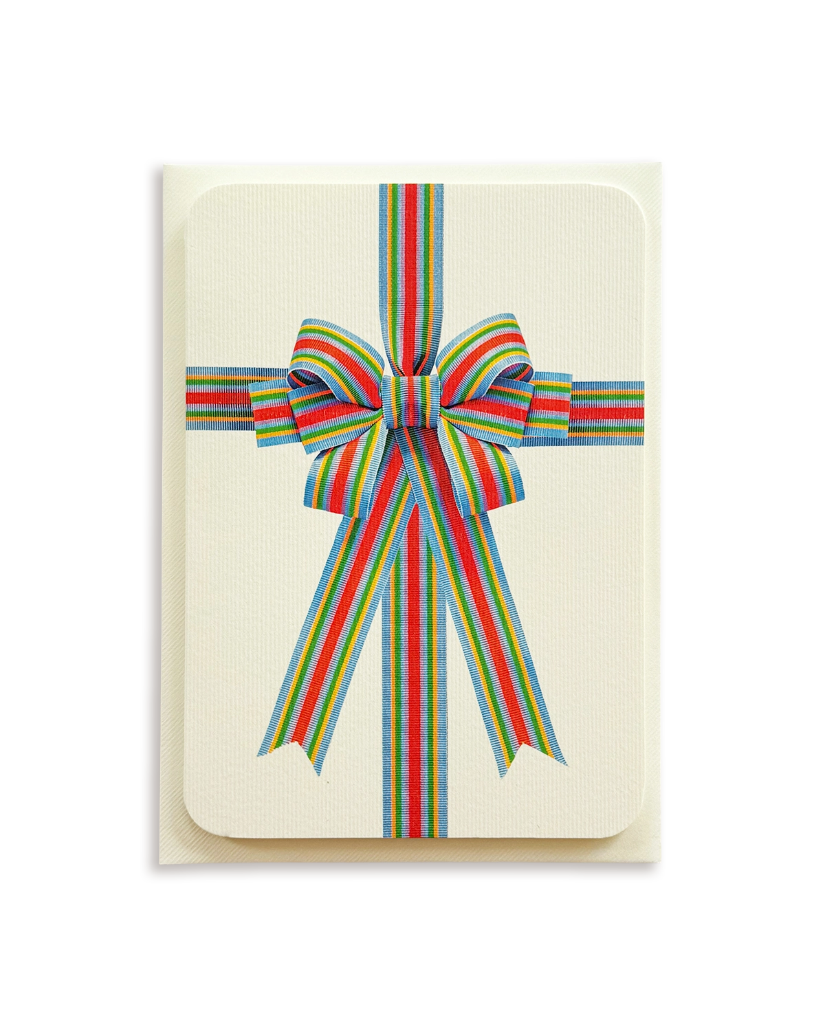 Candy Stripe Bow Greeting Card