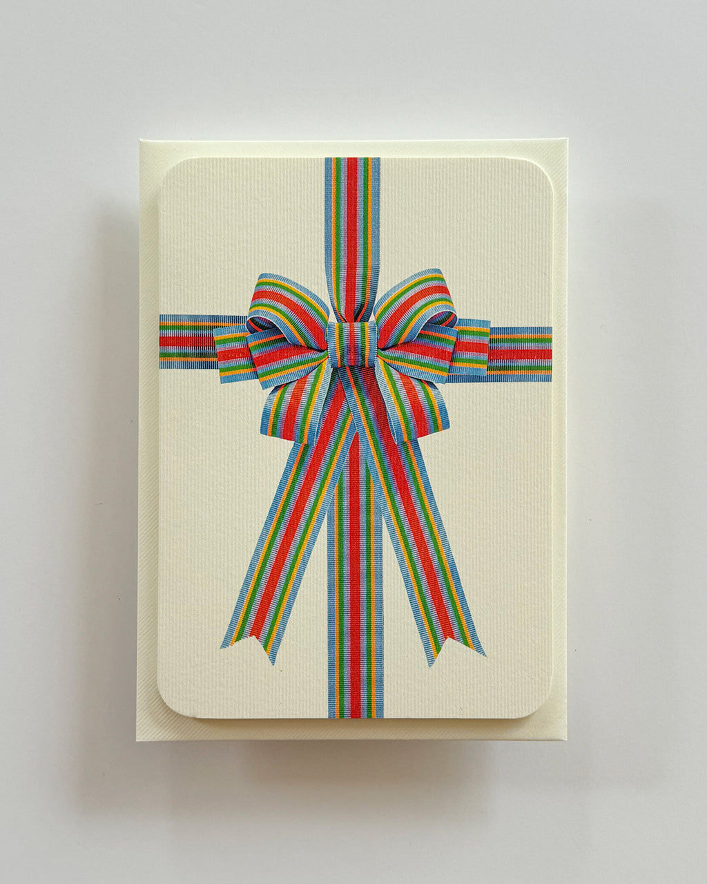 Candy Stripe Bow Greeting Card