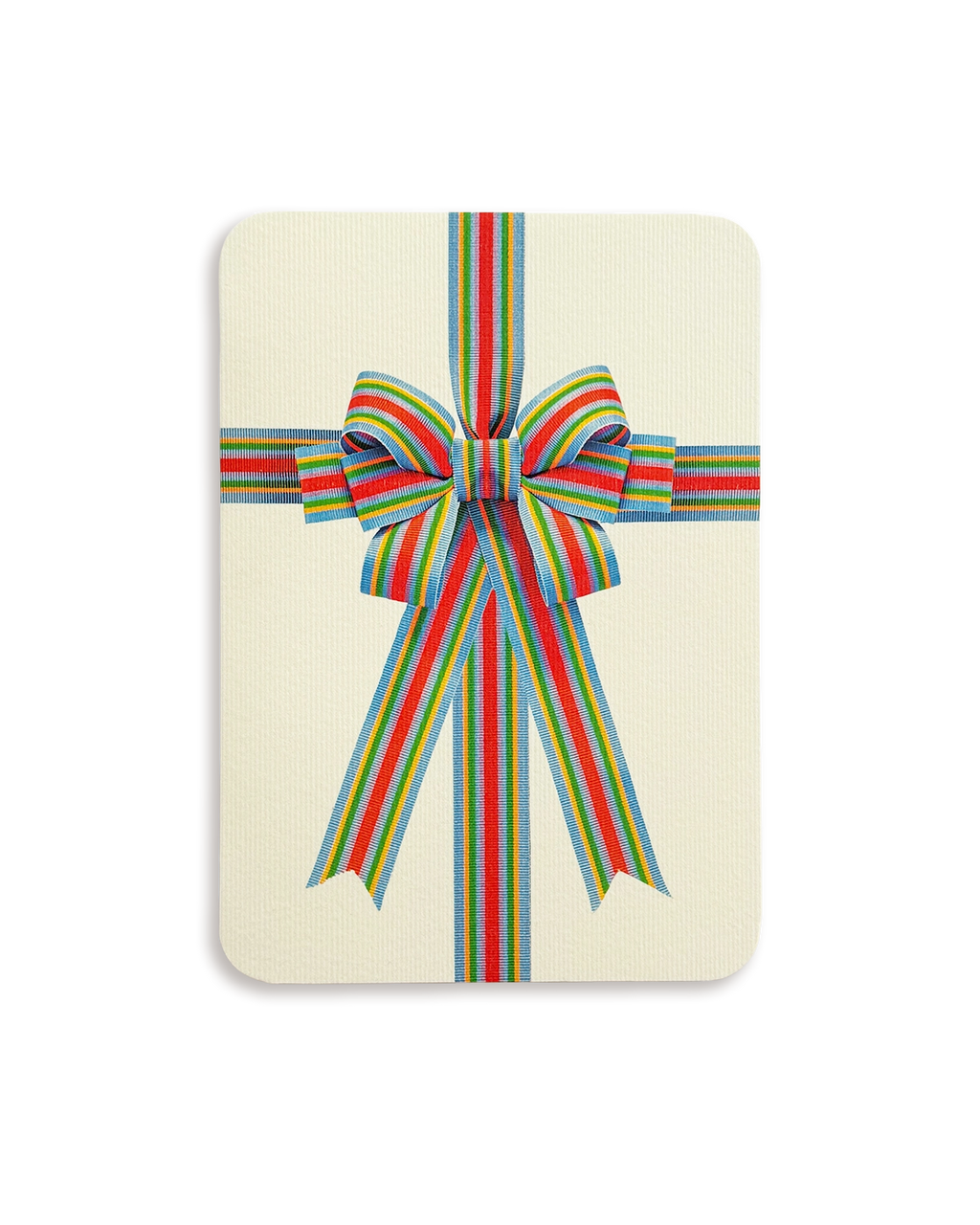 Candy Stripe Bow Greeting Card