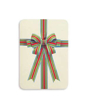 Candy Stripe Bow Greeting Card