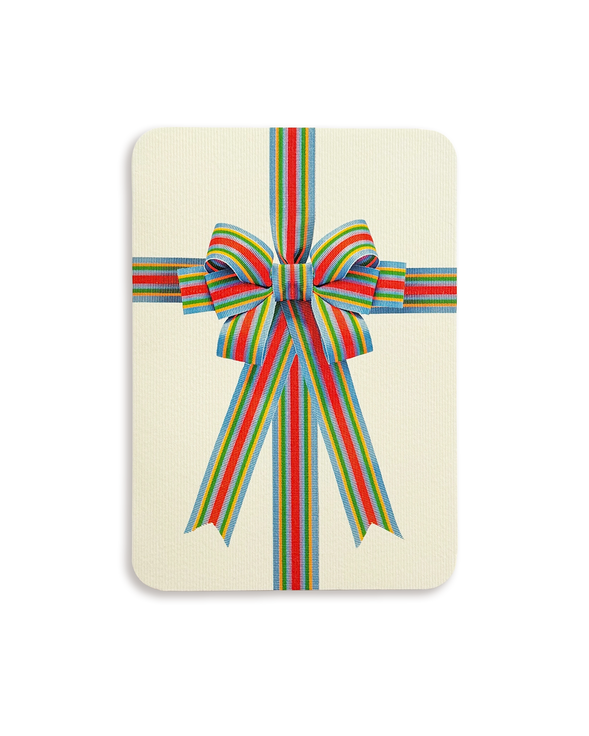 Candy Stripe Bow Greeting Card