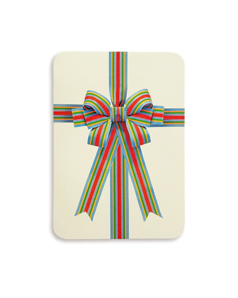 Candy Stripe Bow Greeting Card