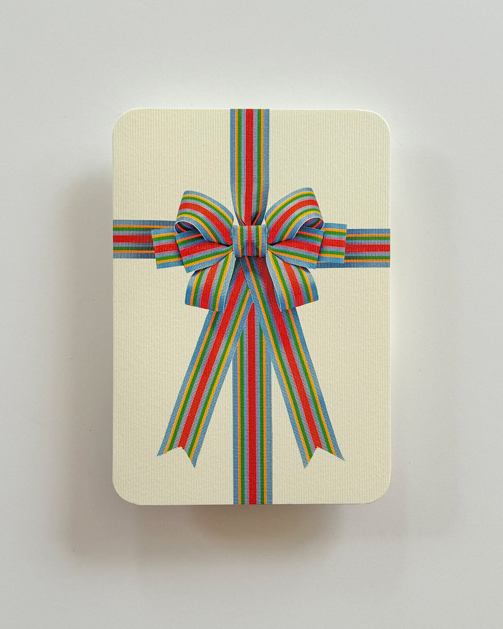 Candy Stripe Bow Greeting Card