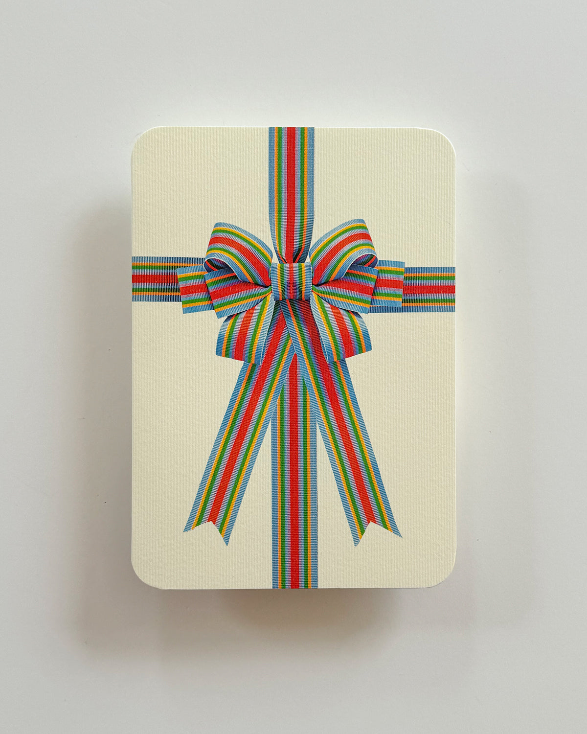 Candy Stripe Bow Greeting Card