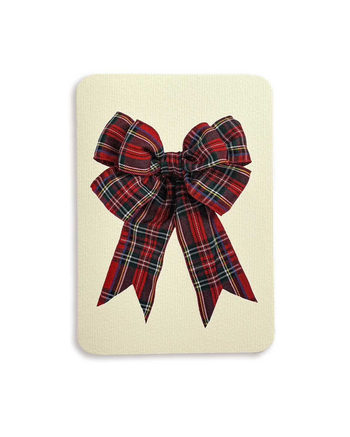 Tartan Bow Greeting Card