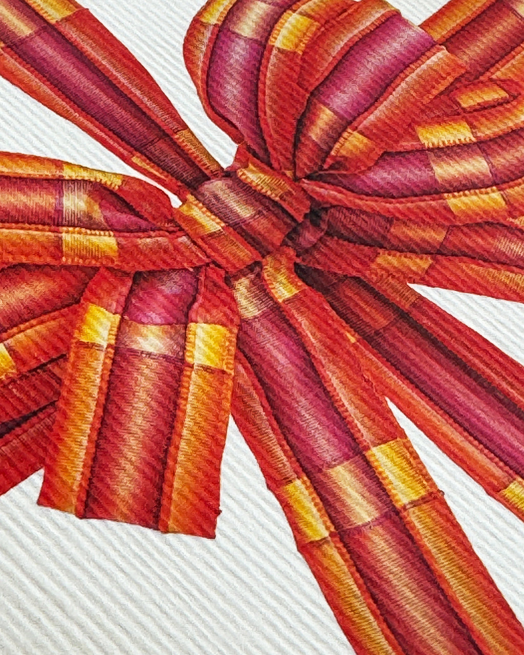 Orange & Pink Bow Greeting Card