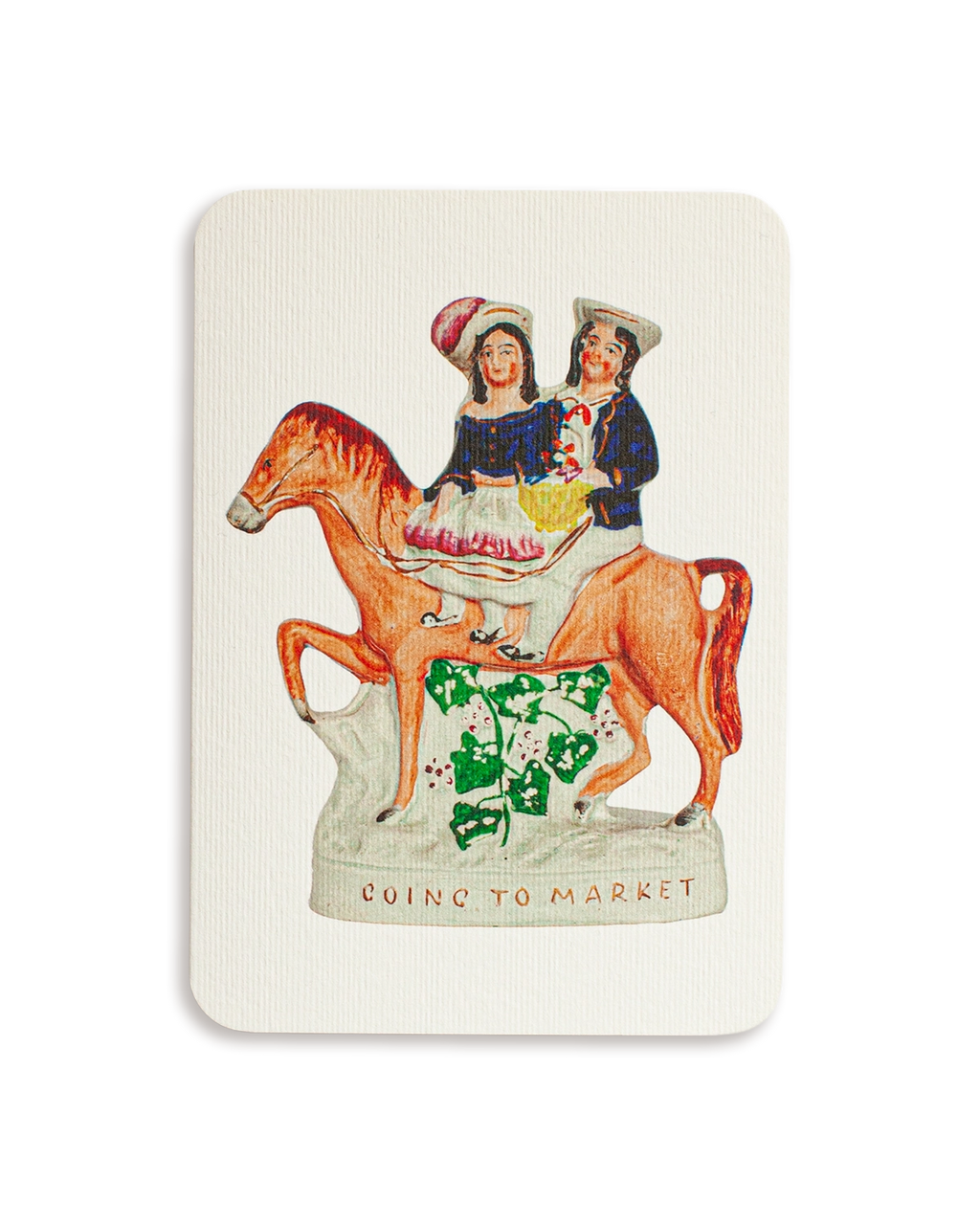 Going to Market Staffordshire Greeting Card