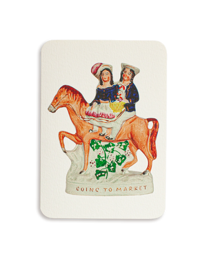 Going to Market Staffordshire Greeting Card