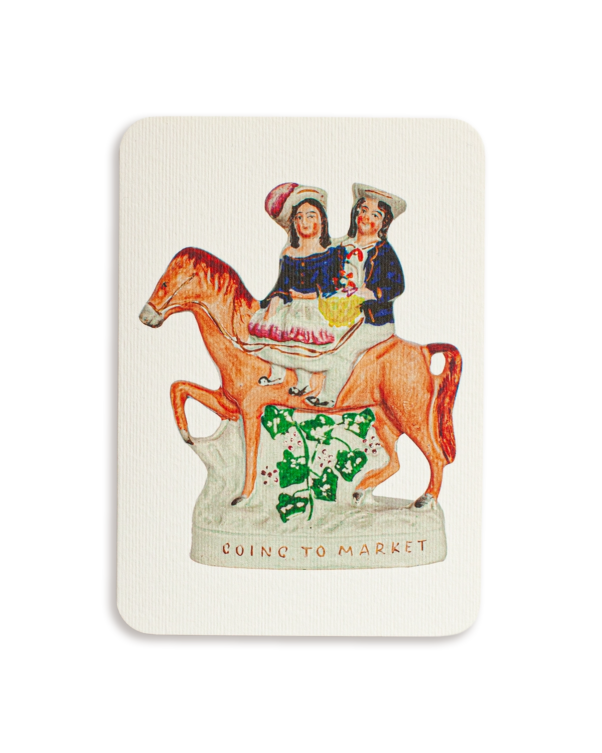 Going to Market Staffordshire Greeting Card