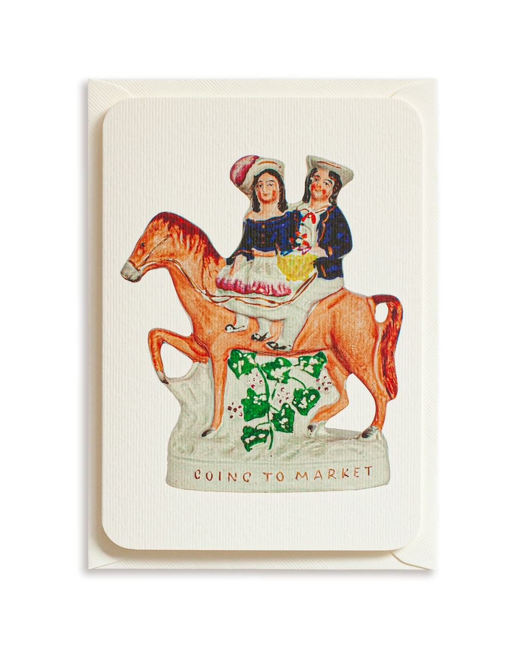 Going to Market Staffordshire Greeting Card