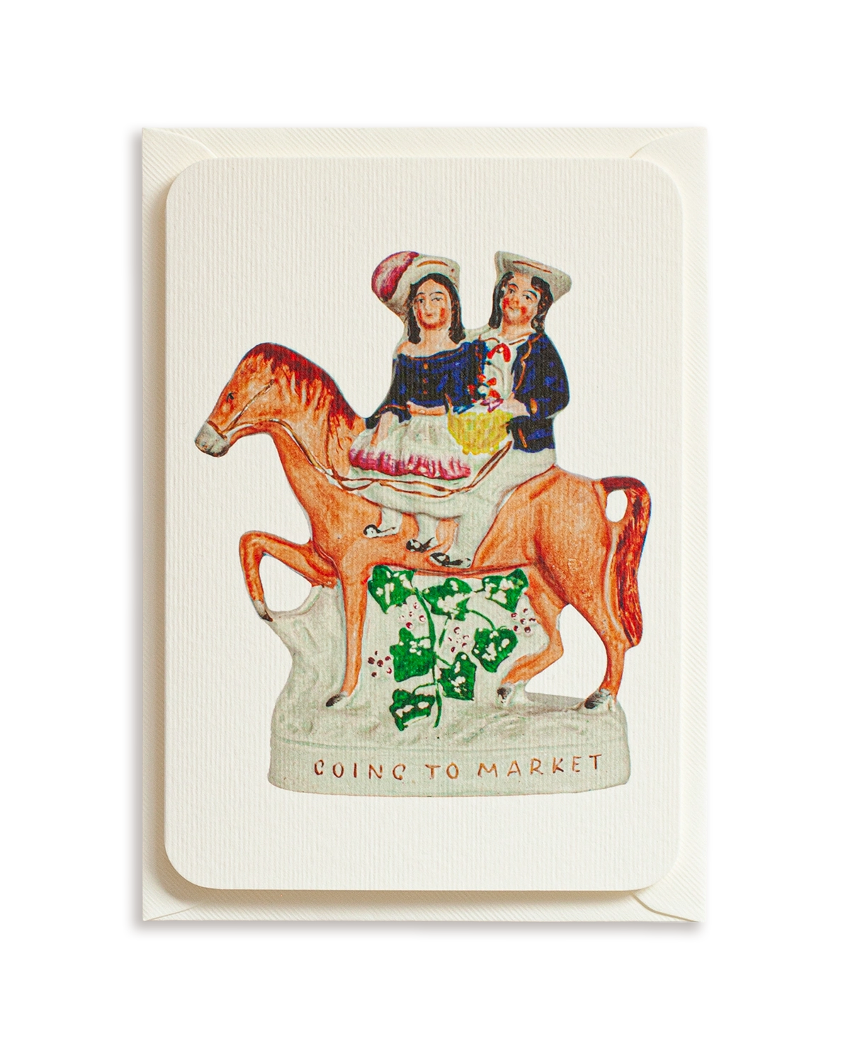 Going to Market Staffordshire Greeting Card