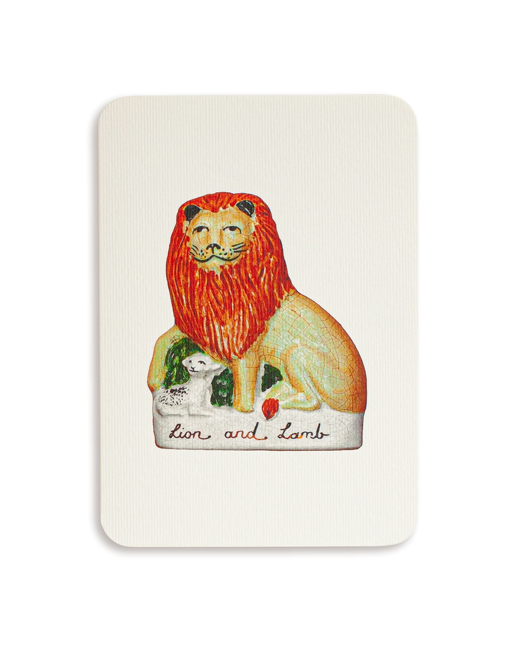 Lion & Lamb Staffordshire Greeting Card