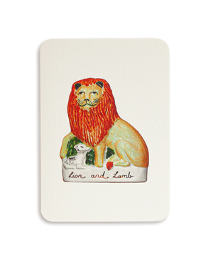 Lion & Lamb Staffordshire Greeting Card