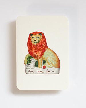 Lion & Lamb Staffordshire Greeting Card