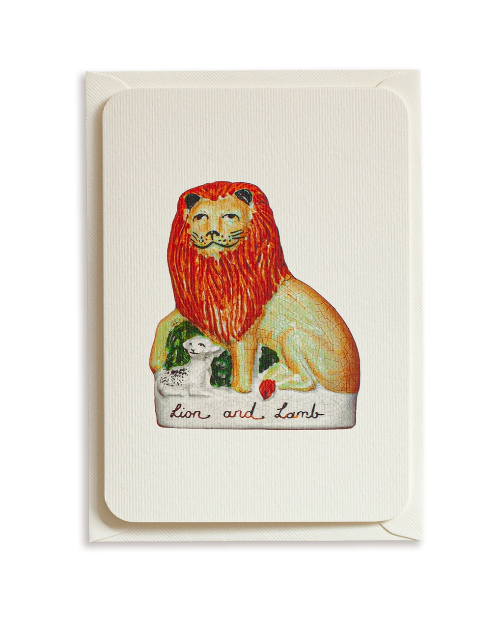 Lion & Lamb Staffordshire Greeting Card