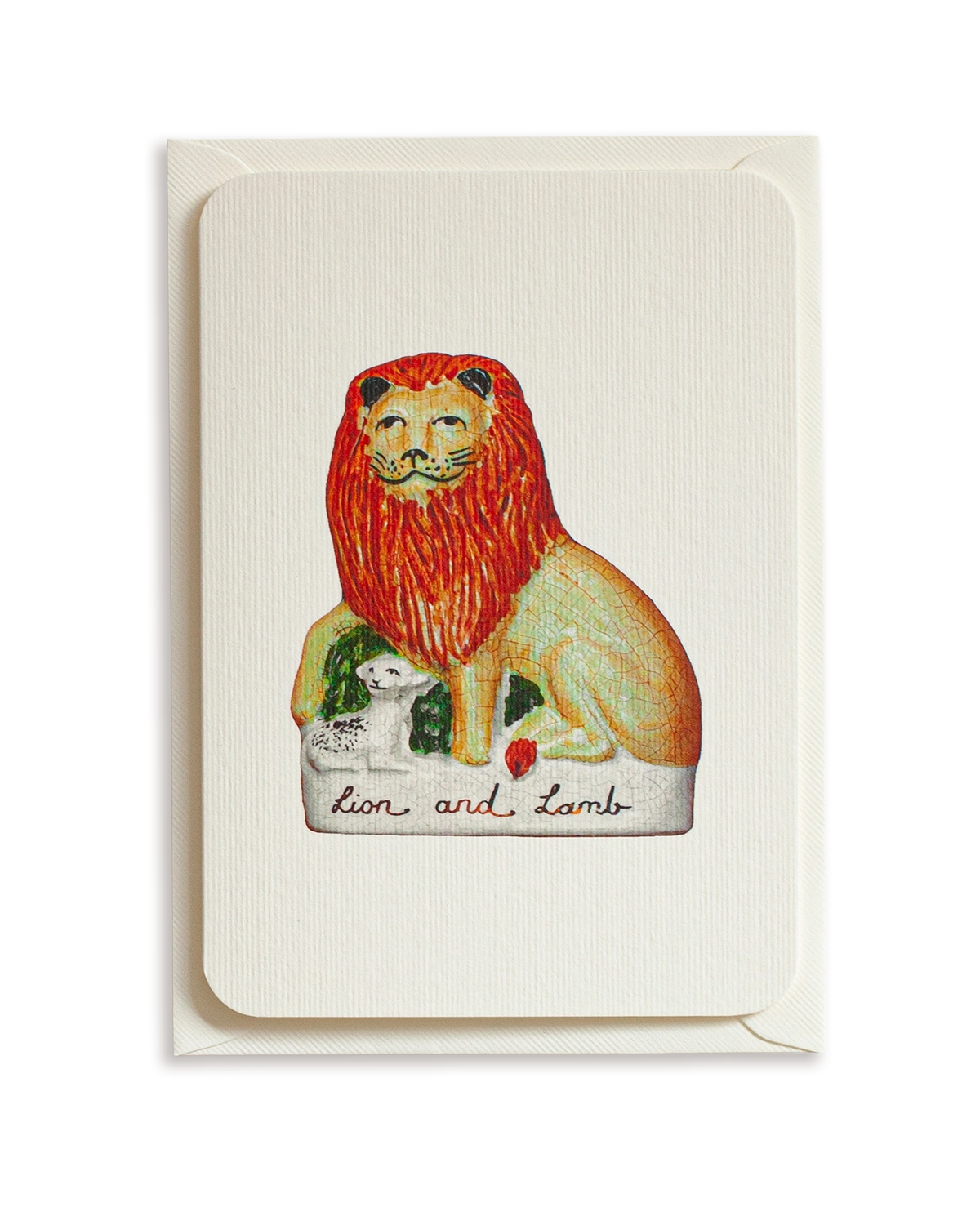 Lion & Lamb Staffordshire Greeting Card