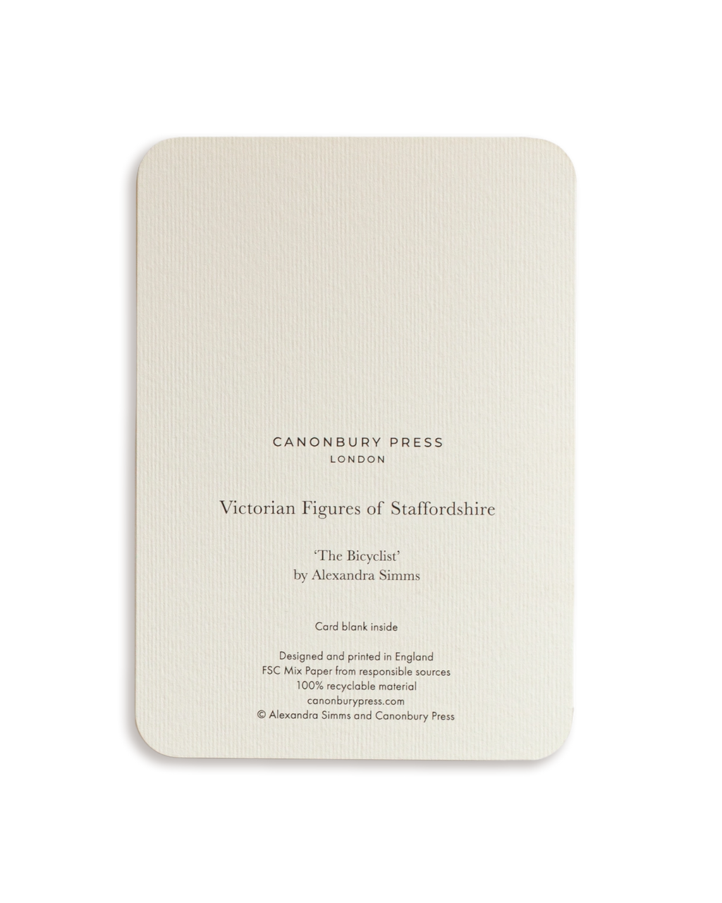 The Bicyclist Staffordshire Greeting Card