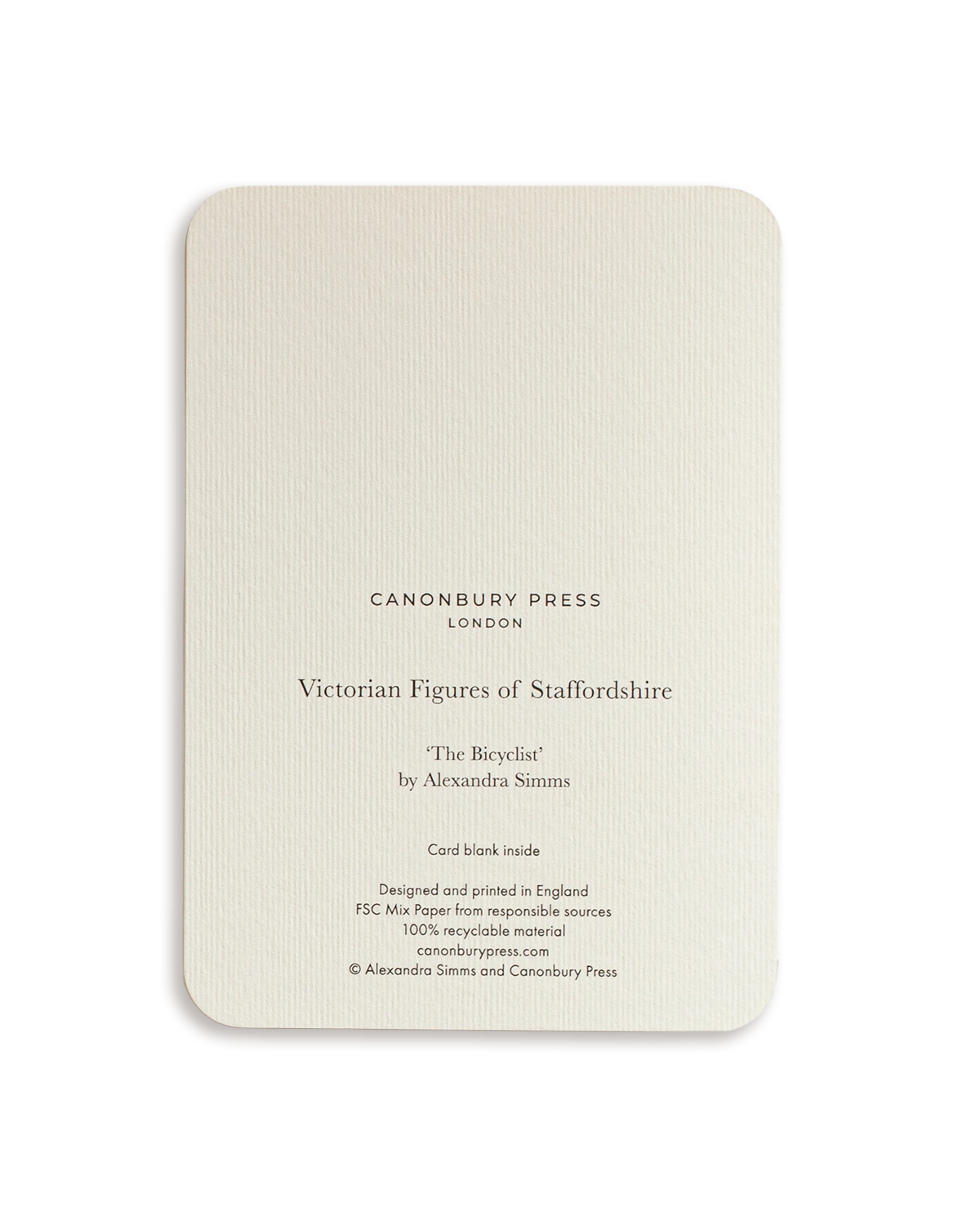 The Bicyclist Staffordshire Greeting Card