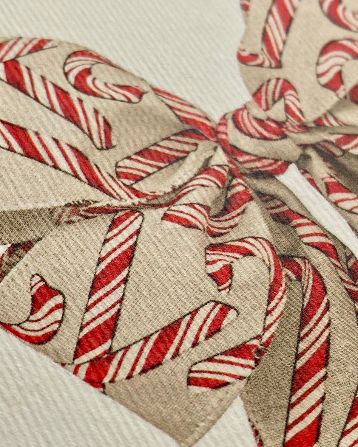 Candy Cane Bow Greeting Card