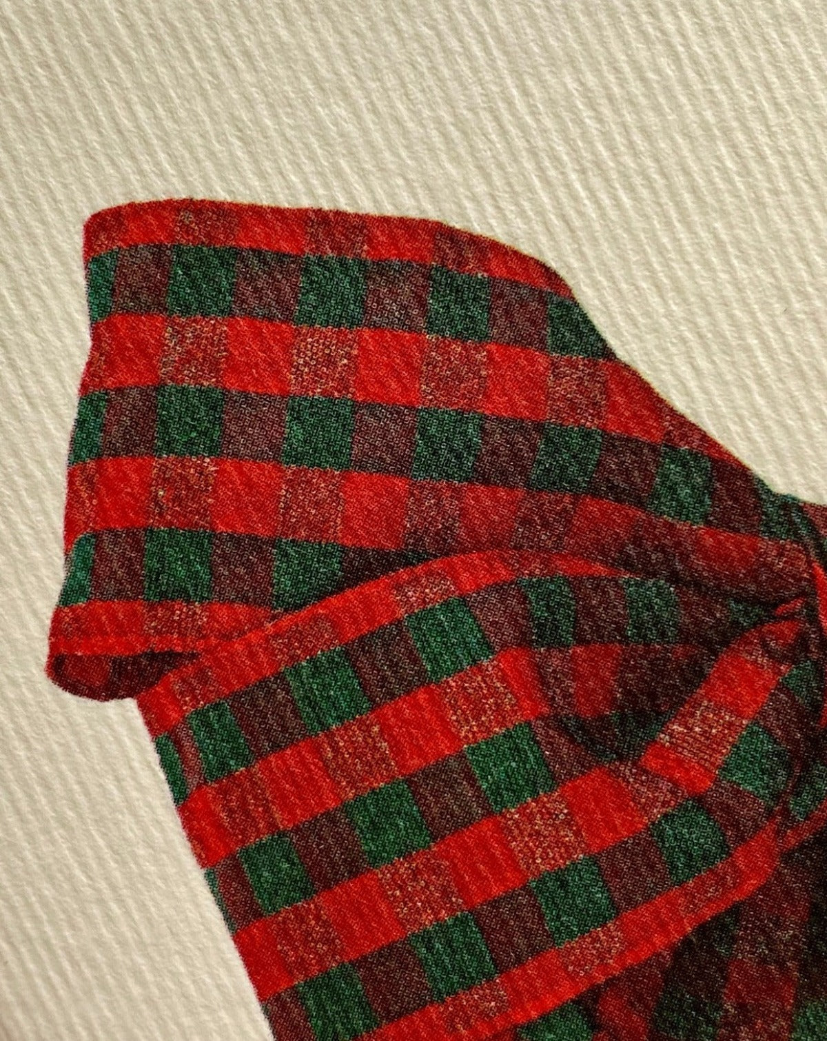 Tartan Bow Greeting Card