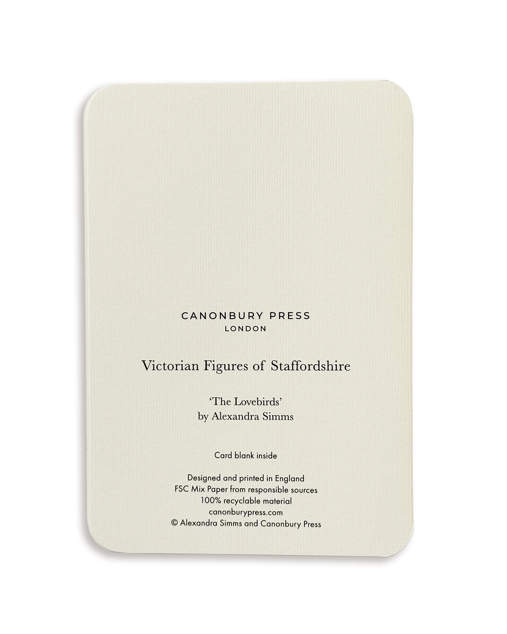 The Lovebirds Staffordshire Greeting Card