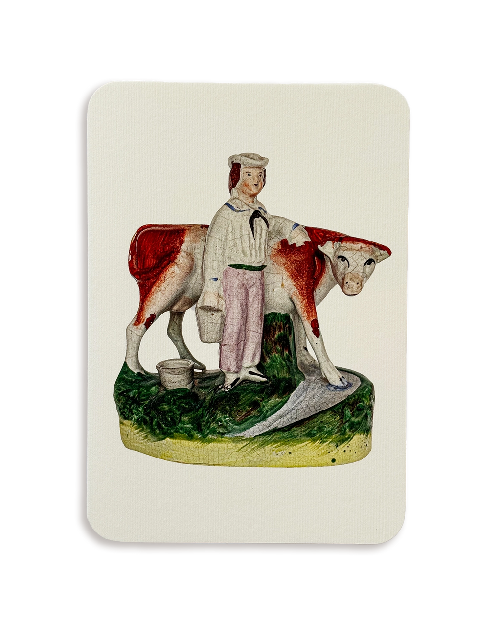 The Dairy Boy Staffordshire Greeting Card