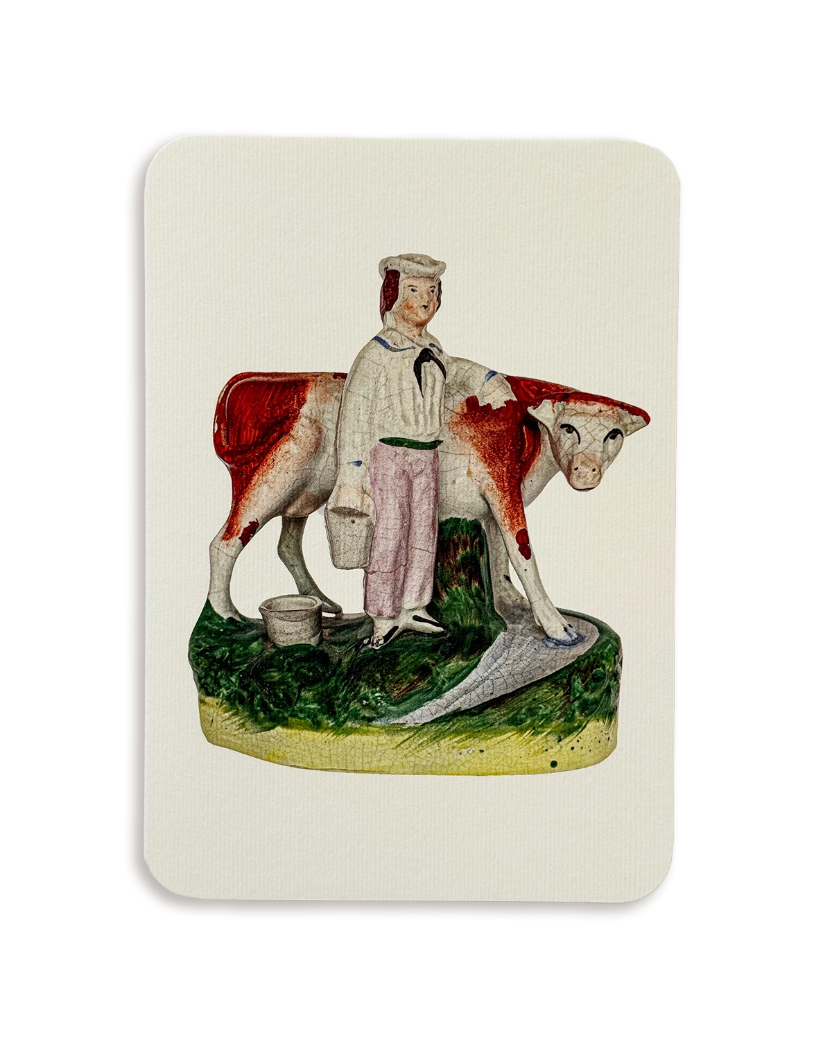 The Dairy Boy Staffordshire Greeting Card