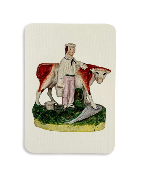 The Dairy Boy Staffordshire Greeting Card