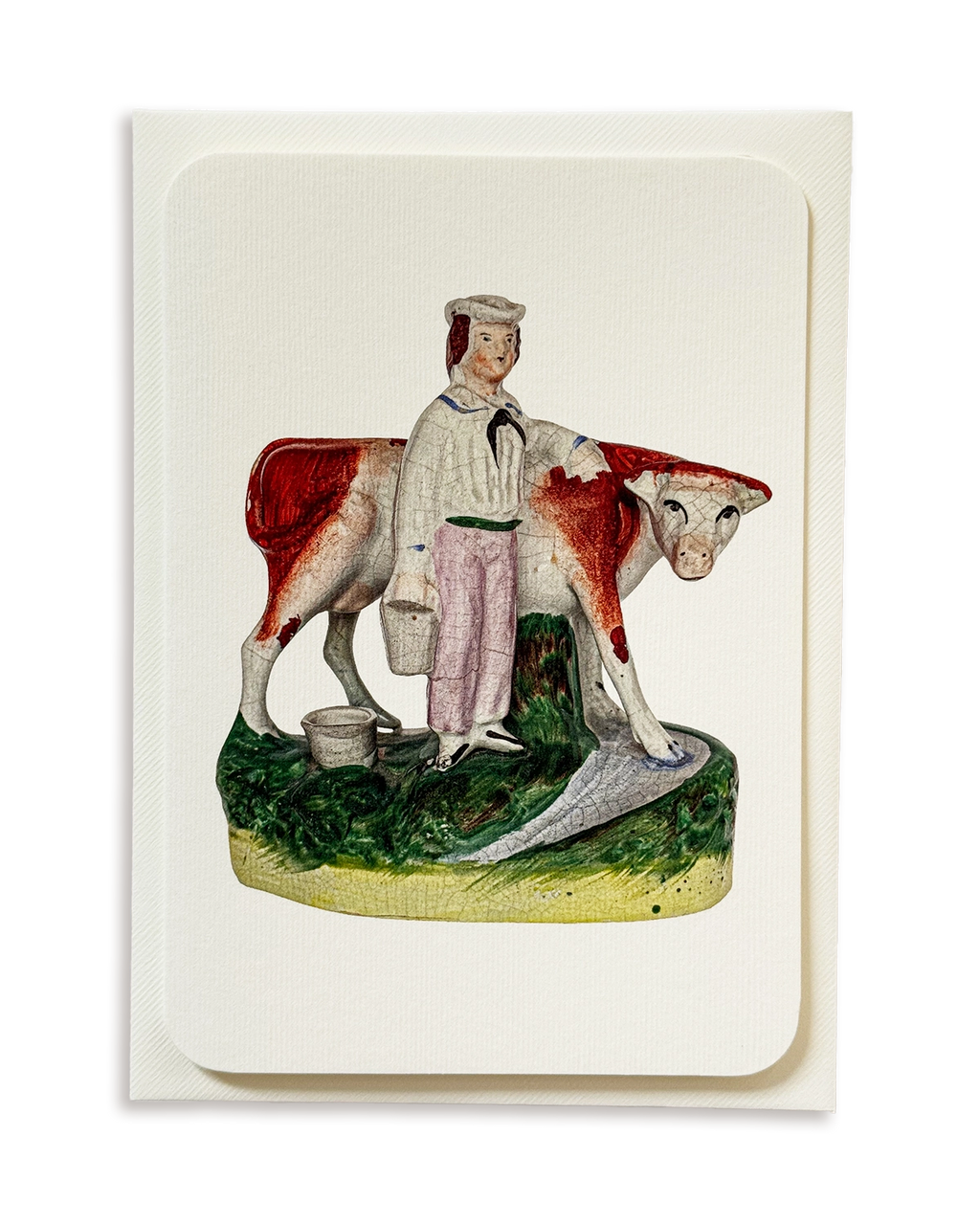 The Dairy Boy Staffordshire Greeting Card