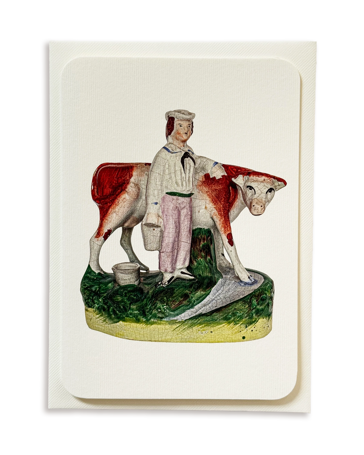 The Dairy Boy Staffordshire Greeting Card