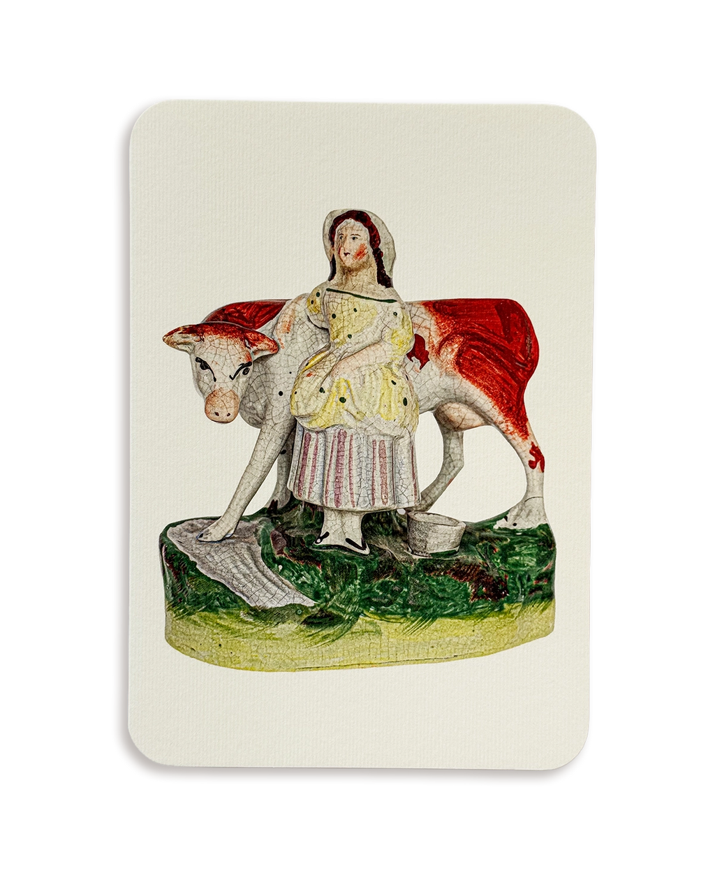 The Milkmaid Staffordshire Greeting Card