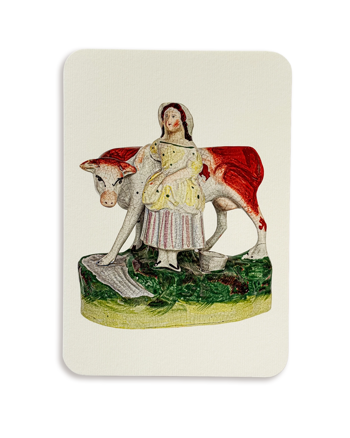 The Milkmaid Staffordshire Greeting Card