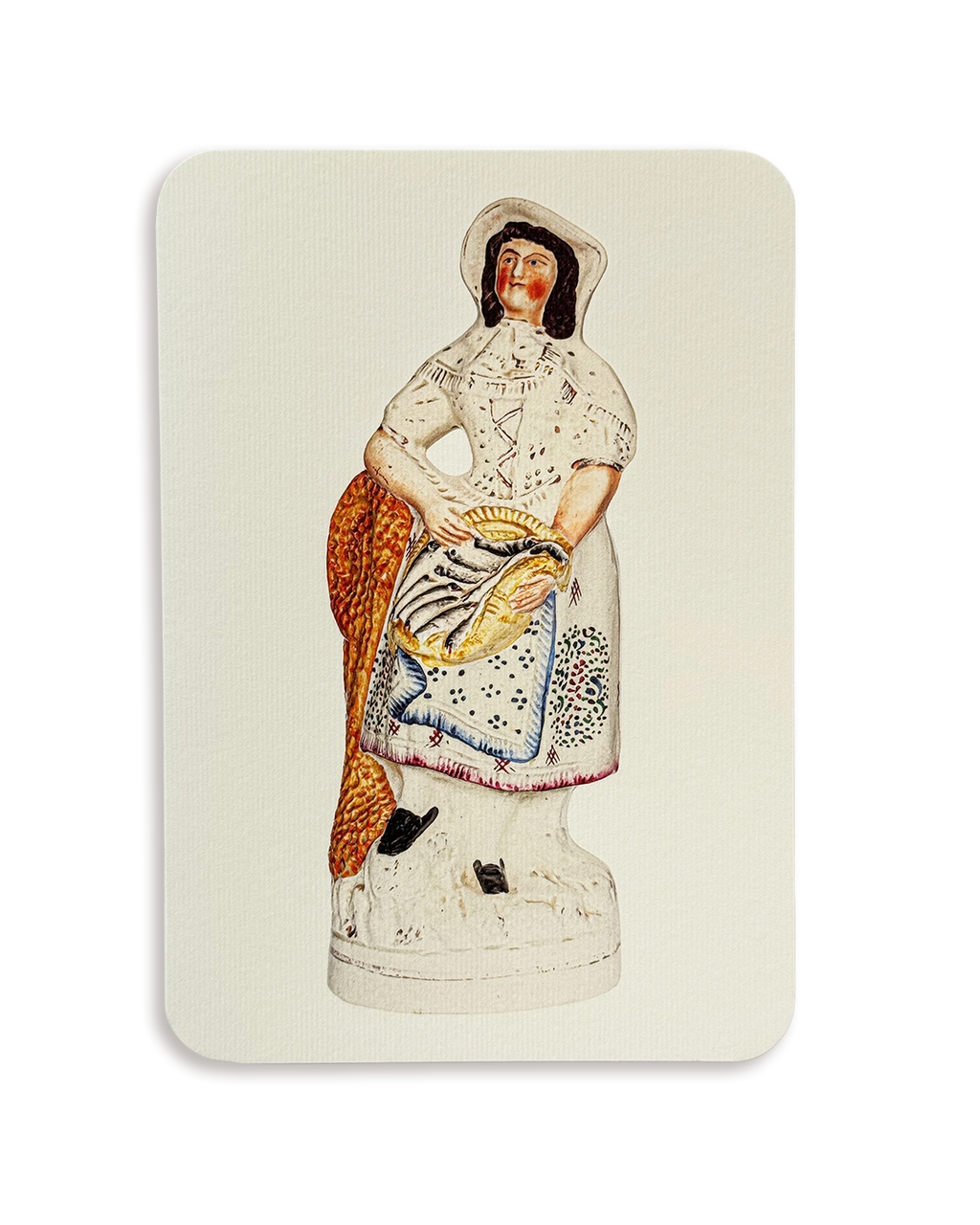 Fishwife with Silver Darlings Staffordshire Greeting Card