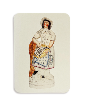 Fishwife with Silver Darlings Staffordshire Greeting Card